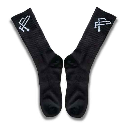 PF Logo Crew Socks – Black